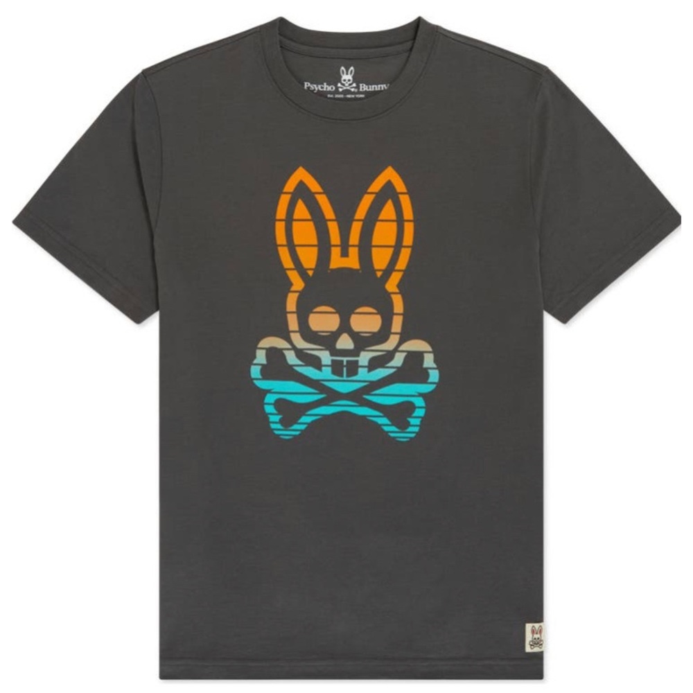 Psycho Bunny Kentmere Cotton Graphic Tee in Magnet